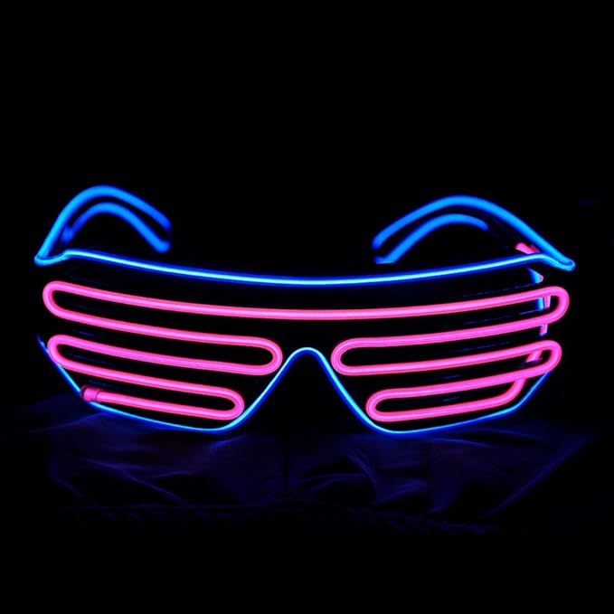 EL Wire Neon Rave Shutter Glasses