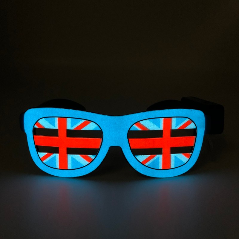 EL Wireless Flag Frame Glasses
