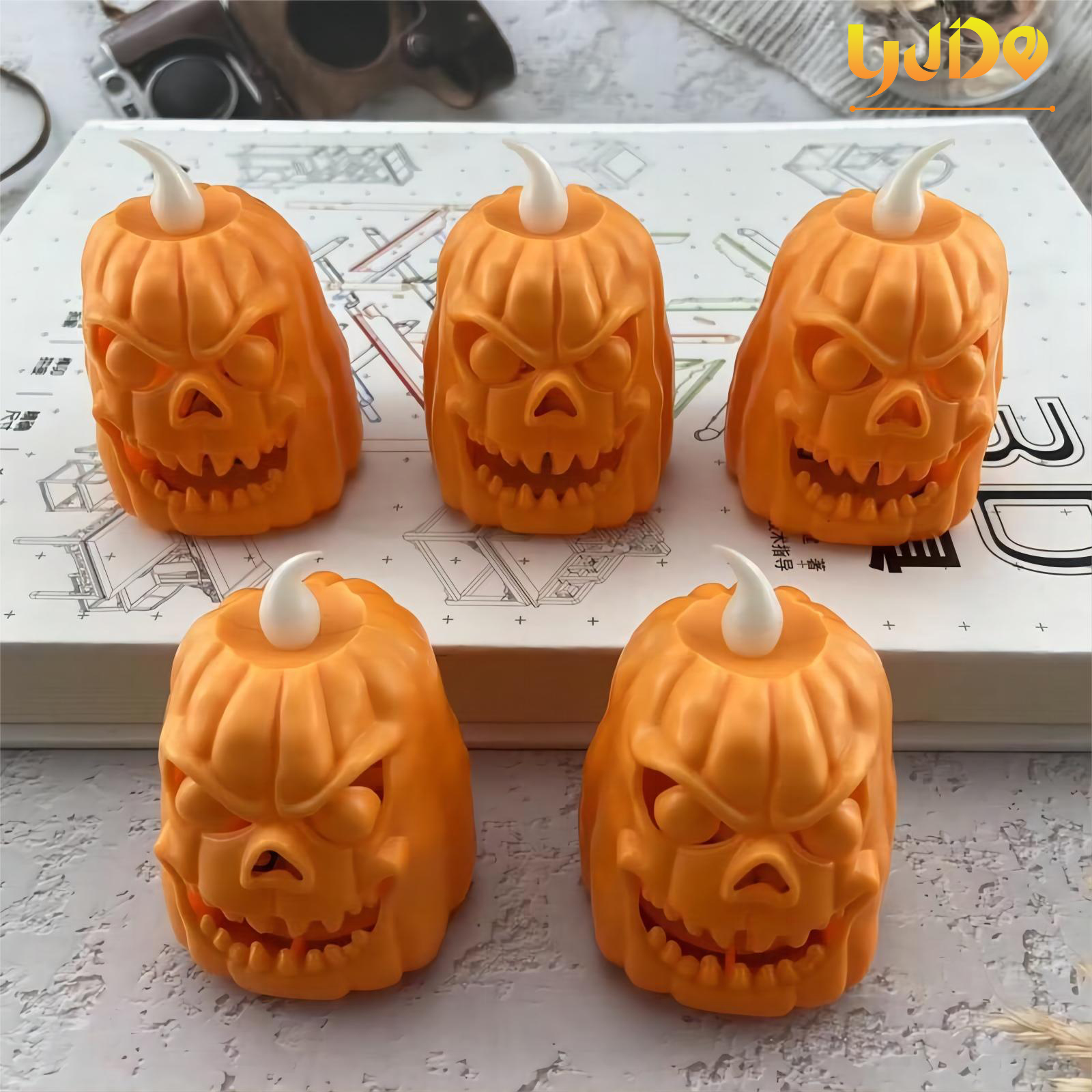 Creative Halloween pumpkin lantern candle ornaments