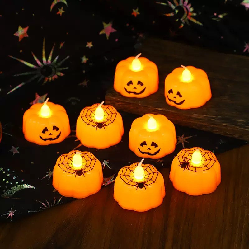 Creative Halloween pumpkin lantern electronic candle figurine