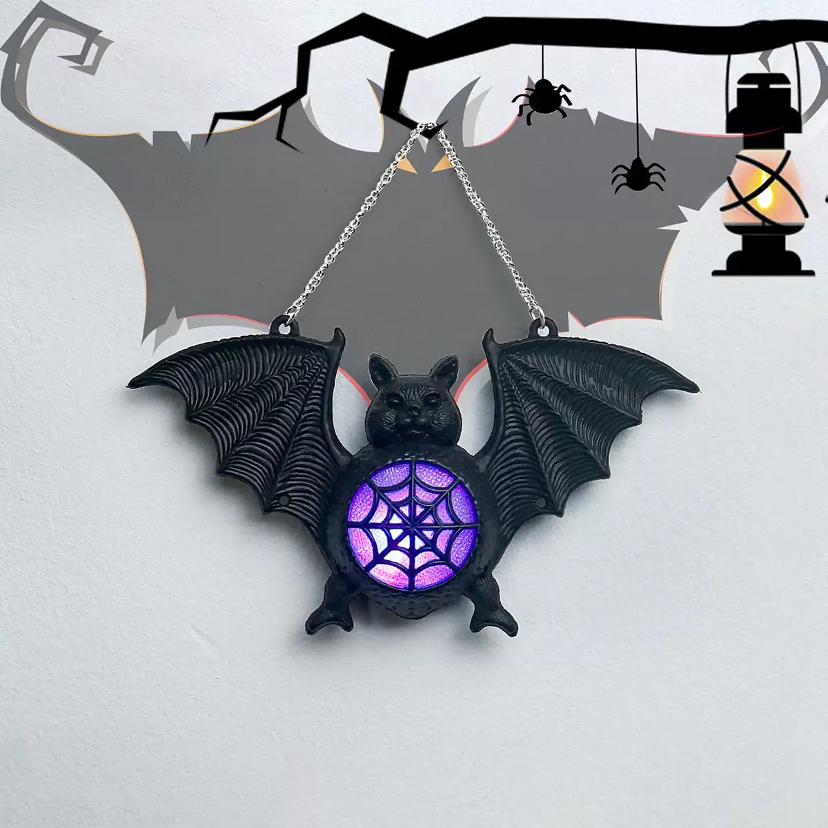 Creative Halloween Bat Seven-color Gradient Light Decoration