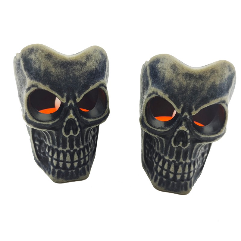 Halloween glowing skull candle