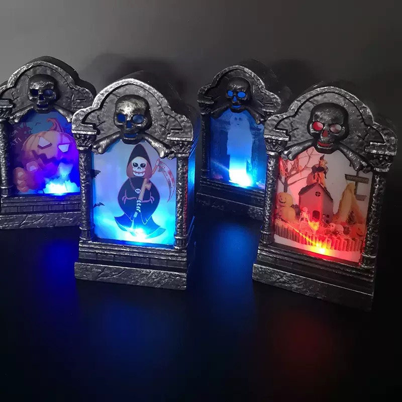 Halloween creative tombstone lamp electronic candle