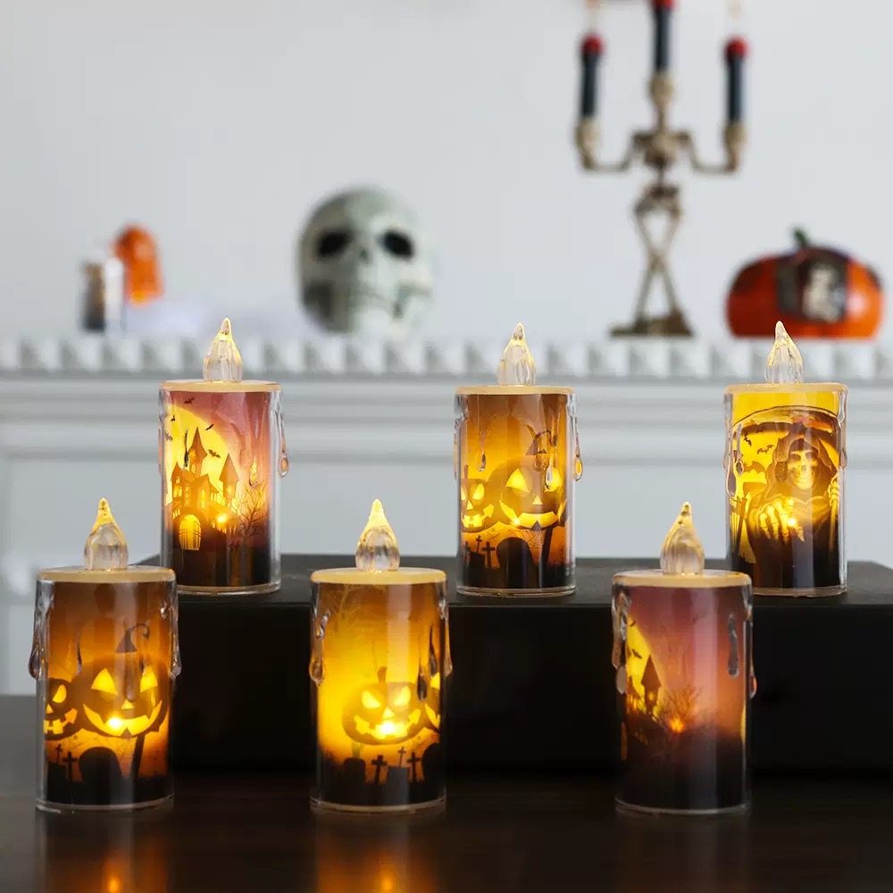 Halloween creative decoration retro crystal electronic candles