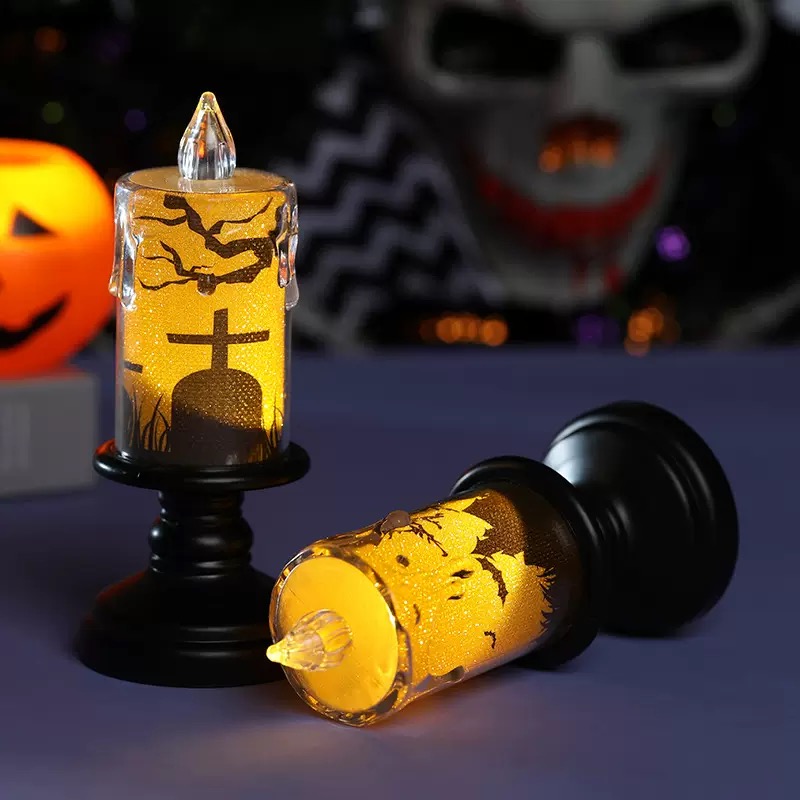 Halloween creative black high-legged electronic candles