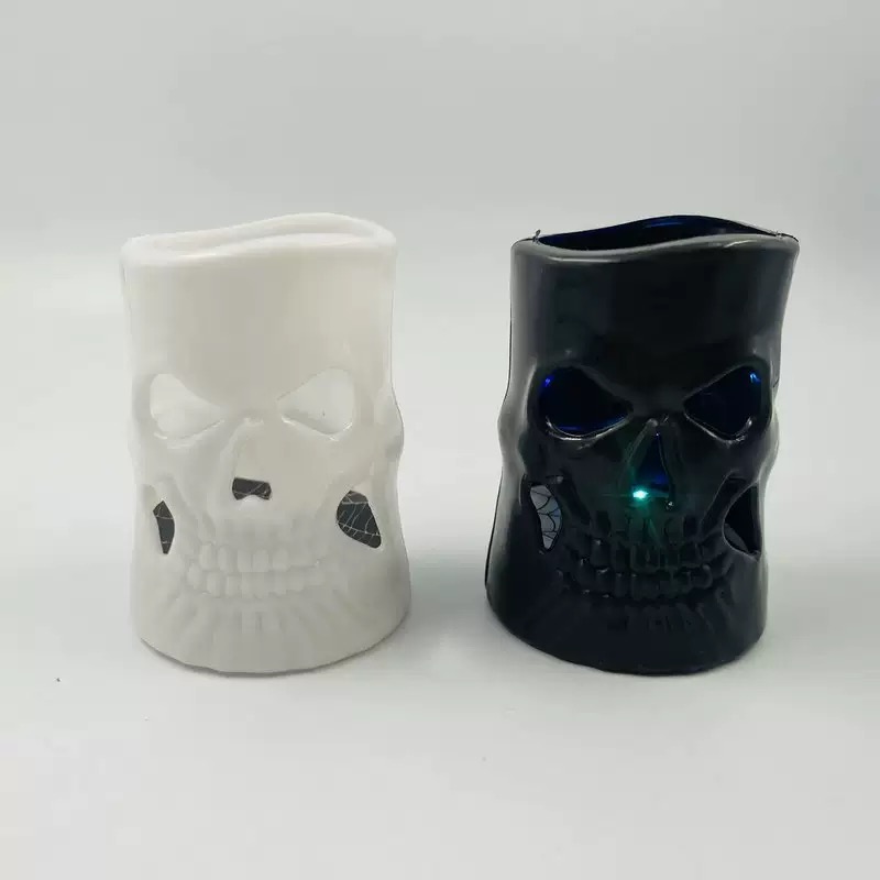 Halloween glowing cracked ghost headlamps