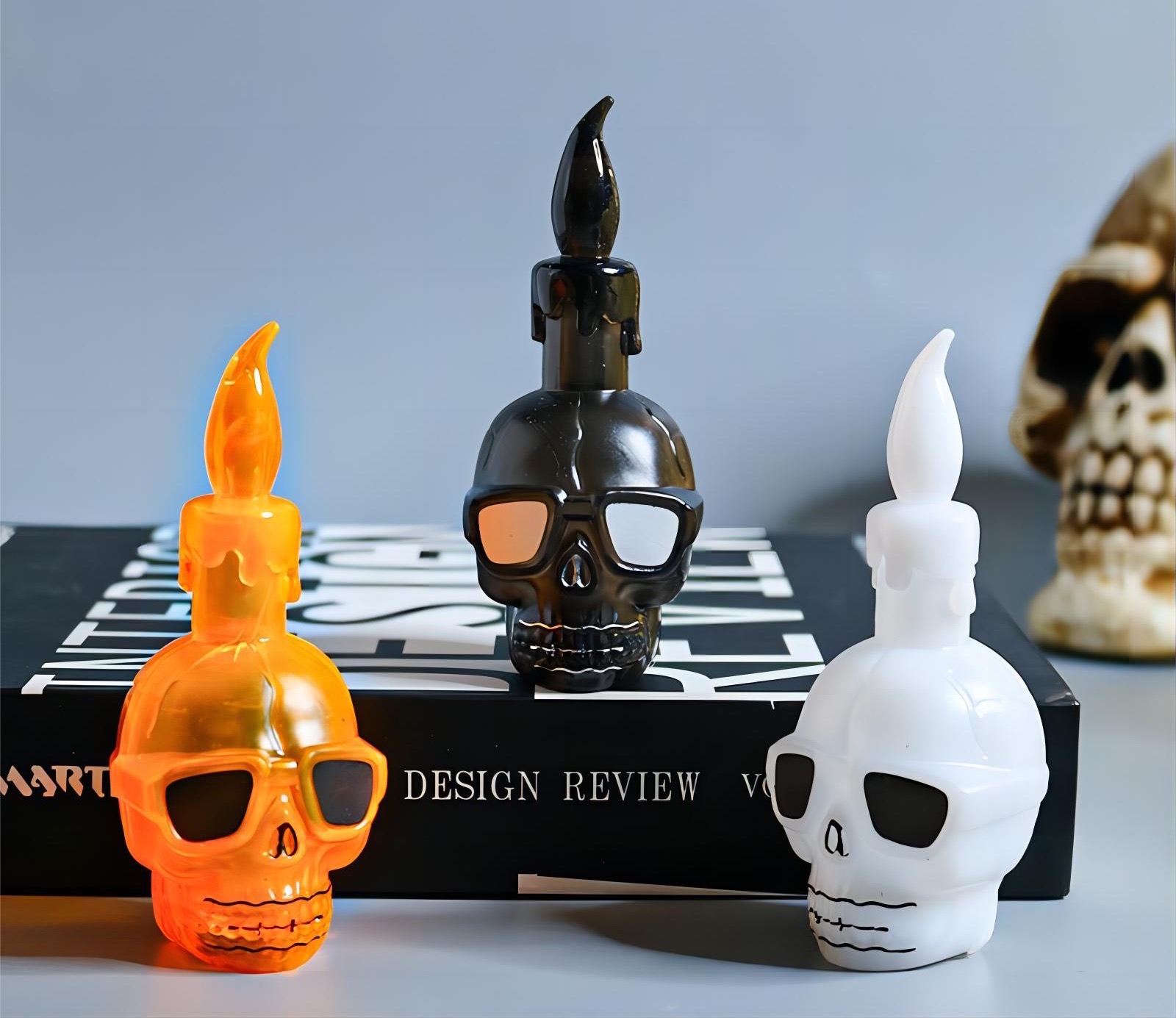New colorful skull candle lights for Halloween