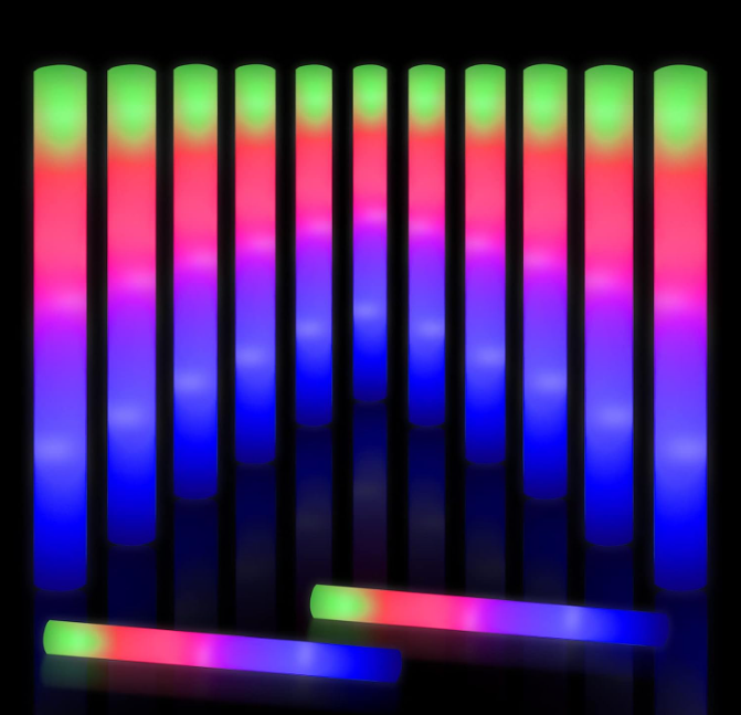 Taotuo Light stick Bulk 42 LED foam light stick party supplies with 3 flashing modes, light stick party bags, luminous party supplies, suitable for weddings, revelries, concerts, and Christmas