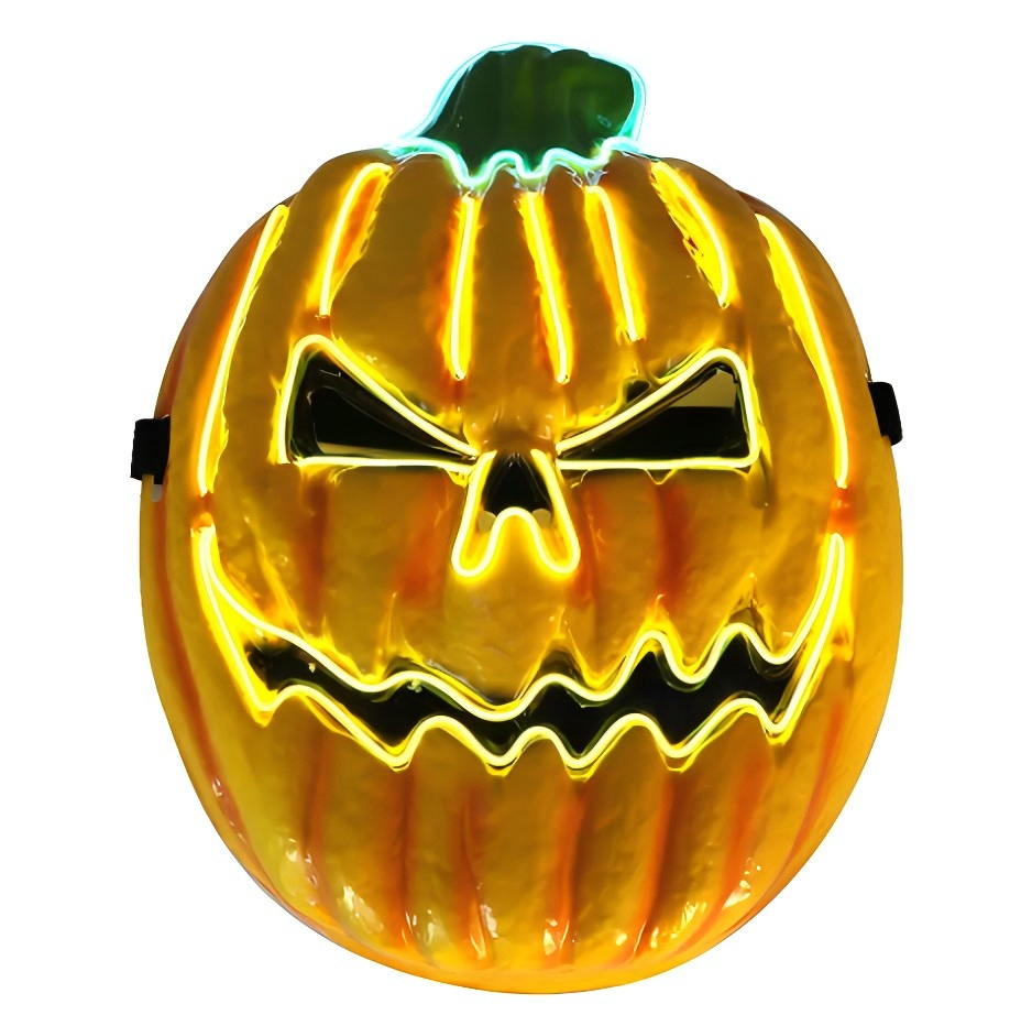 New Halloween glowing pumpkin mask party decoration